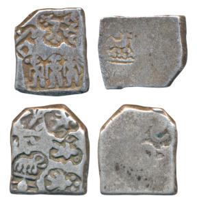 Archaic Punch Marked Coinage, Magadha Imperial (3rd century BC), Silver Karshapana, 3.35g,