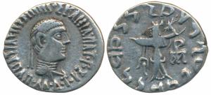 Indo-Greeks, Baktria, Apollodotus II (c. 110-80 BC), Silver Drachm, 2.30g, obv. diademed a