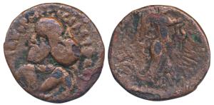 Indo-Parthian, Gondophares, Pakores (c. 70-75 AD), Copper Tetradrachm, 7.60g, uncertain mi