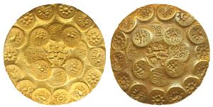 Kakatiyas of Warangal, Prola II (1110-1158 CE), Punch marked Gold 1 ½ Gadyana, 5.73g, diam