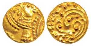 Western Gangas (10th-11th century AD), Gold Gajapati Pagoda, 3.86g, obv, caparisoned eleph