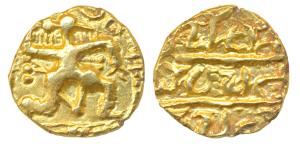 Telugu Chodas of Nidugal (Nellore), attributed to Irungola III (c.13th century), Gold Gady
