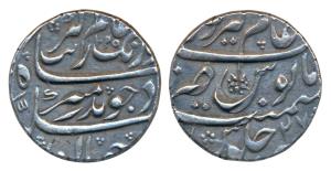 Aurangzeb (AH 1068-1118; 1658-1707 AD), Silver Rupee, 11.34g, Alamgirpur Mint, AH 1095/27,