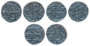 Prana Narayana, Silver ½ Tanka (3), Cross mark below ‘na’ of Narayana, SE 15X and 151, one