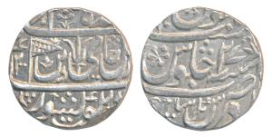 Ravishnagar Sagar Mint, Silver Rupee, in the name of Shah Alam II, AH 1200/27, Pataka (fla