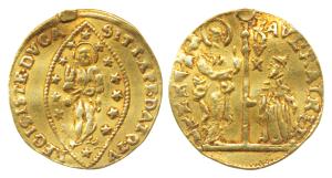 Indian Imitation, Alvise IV Mocenigo Venetian, Gold Zecchino - Ducat, 3.17g, with crude le