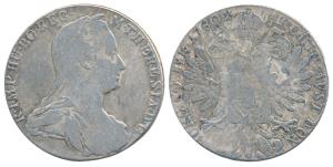 Austria, Maria Theresa, Silver Thaler, 27.92g, 1780, obv. without the initials SF under th