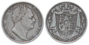 Great Britain, William IV, Silver Halfcrown, 13.95g, obv. bare head right; rev. crowned sh