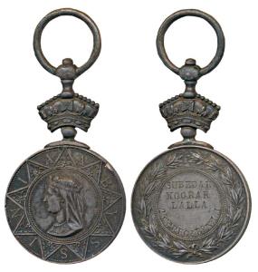 Abyssinian War Medal, Queen Victoria, Silver, obv. a veiled portrait of Victoria within a 
