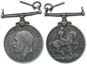 British War Medal 1914-18, George V, Silver, 34.13g, awarded to 4830 Sepoy Bhagat Singh 32