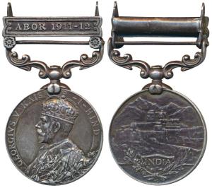 India General Service Medal, George V, Silver, Abor 1911-12 bar, awarded to 1064 Gunner Ji