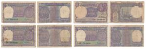 Rupee 1, signed Manmohan Singh, fancy number 300000, 700000, 800000; signed R. N. Malhotra