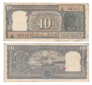 Rupees 10 Bundle, signed K. R. Puri, Inset B (S. Redappa 5.4.18). Very Fine+. (100).