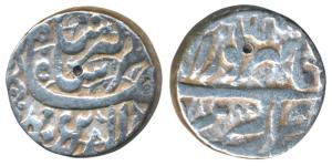 Jahangir, Silver Rupee, 11.29g, Akbarnagar Mint, Month Shahrewar, ornamental border (KM 14