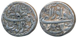 Jahangir, Silver Rupee, 11.21g, Lahore Mint, Month Azar, RY 10, ornamental border (KM 145.