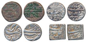 Jahangir, Silver Rupee, Tatta Mint, Month Khurdad, RY 20 (KM 145.17); Shah Jahan, Bhakkar 