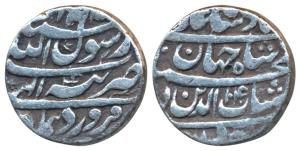 Shah Jahan, Silver Rupee, 10.8g, Tatta Mint, Month Farwardin, AH 1040/4 (KM 224.18). Very 