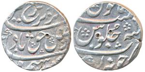 Farrukhsiyar (AH 1124-1131; 1712-1719 AD), Silver Rupee, 11.42g, Junagadh / Junagarh Mint,