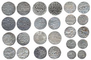 Assorted lot, Silver Rupee (13), Awadh Muhammadabad Banaras Mint (KM 103.2); Bharatpur, Ma