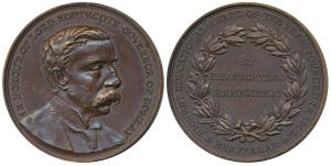 Bhavnagar Education Medal, Bronze, 1902, obv. bust to right with In Honour of Lord Northco