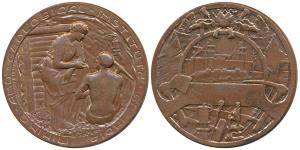Mining and Geological Institute of India, Copper, obv. personified industry or commerce le