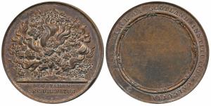 Free Church of Scotland Institution Calcutta, Copper Medal, obv. a burning bush, (But it w