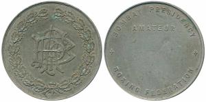 Bombay Presidency Amateur Boxing Federation, Copper Nickel Medal, obv. a monogram composed