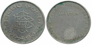 Bombay Presidency Amateur Boxing Federation, Copper Nickel Medal, obv. a monogram composed